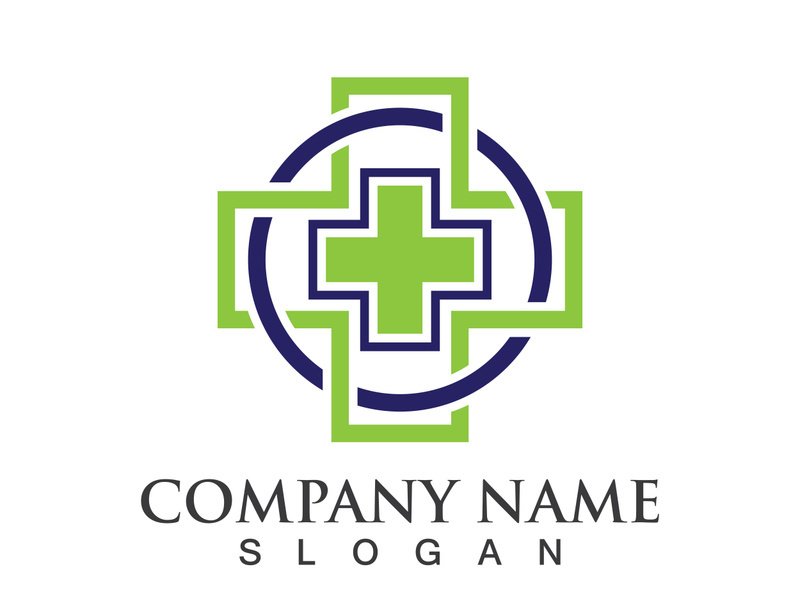 Medical health icon digital logo design vector illustration