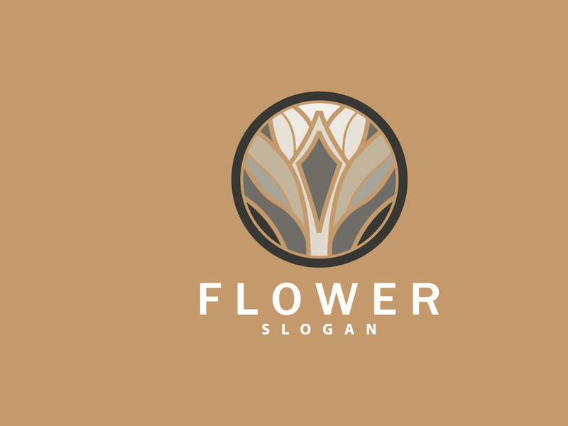 Lotus logo vector flower garden design simple elegant minimalist illustration template