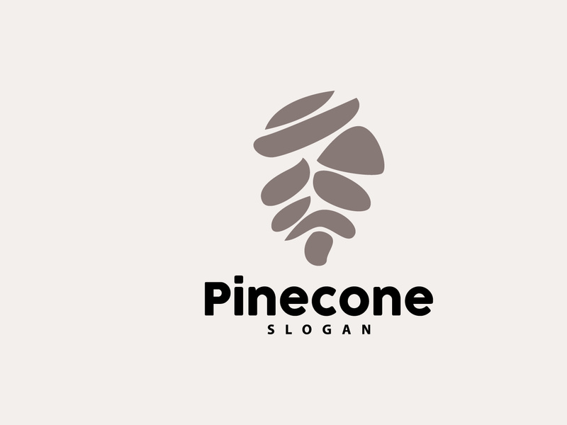 Pine Cone Logo, Elegant Luxury Pine Simple Design