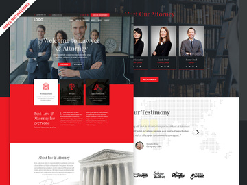 Law attorney website template preview picture