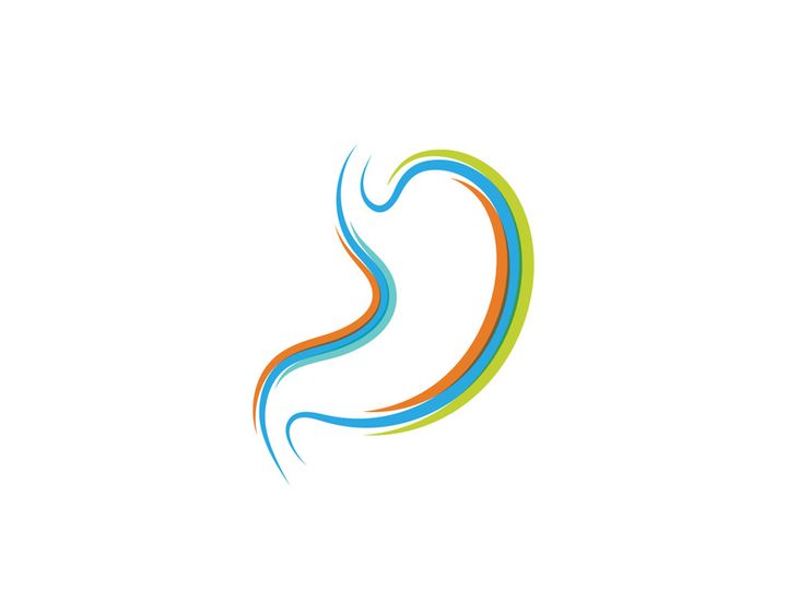 Stomach care icon logo designs illustration