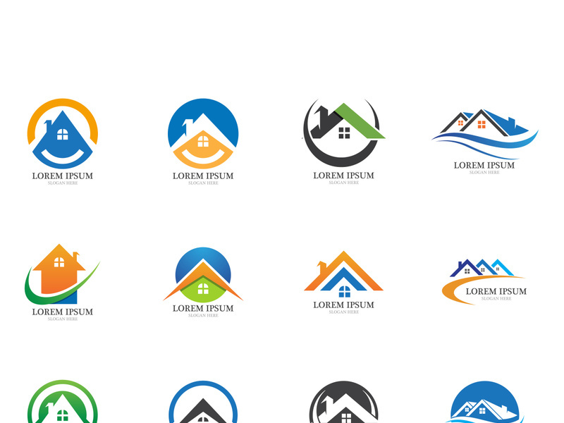 Real Estate home building , Property and Construction Logo design