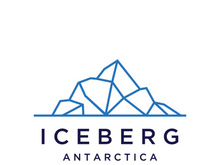 Antarctic iceberg logo design.