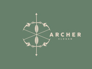 Archer Logo, Archery Arrow Vector, Elegant Simple Minimalist Design