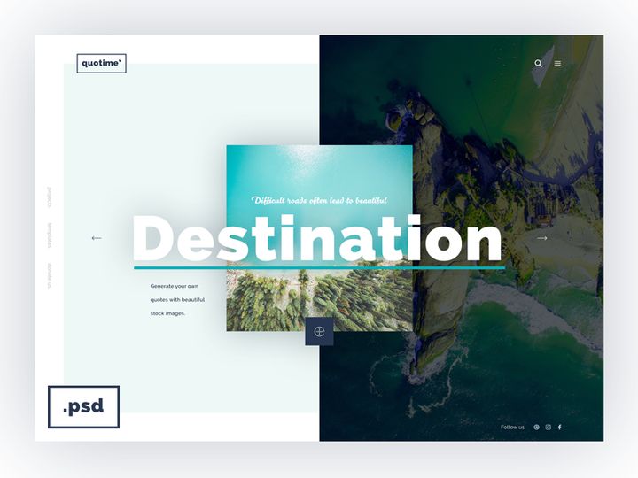 Quotime Free PSD Template