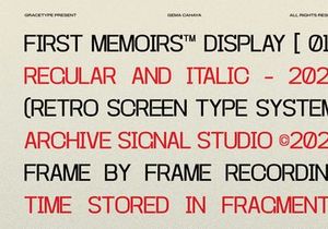 First Memoirs | Sans Serif Typeface