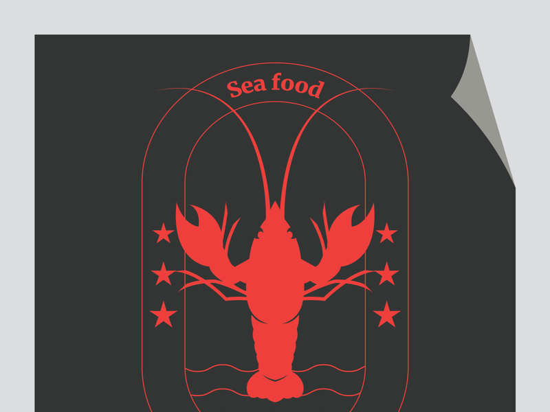 Vintage lobster logo