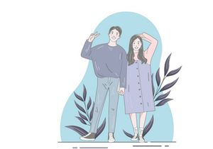 Portrait Couple, Hand drawn illustrations