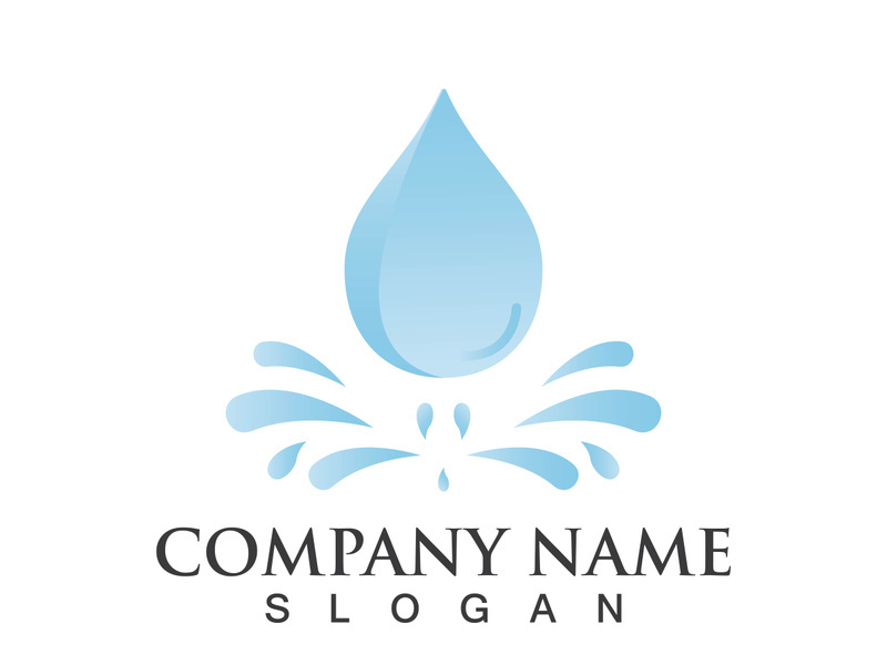 Water drop logo icon illustration template design