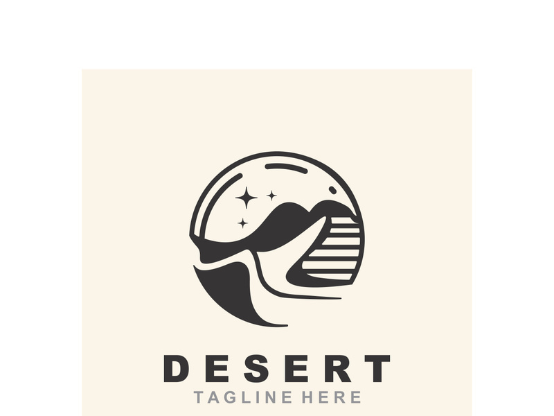 Desert or sahara wilderness logo outdoor adventure emblems, badges patches design