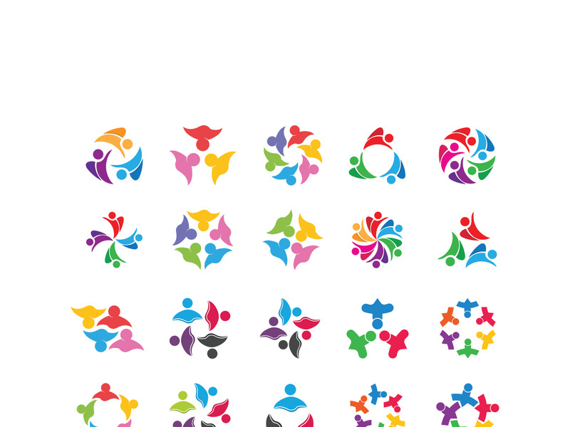 Community logo and symbol vector icon template