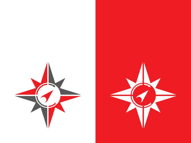 Compass logo template vector icon illustration design