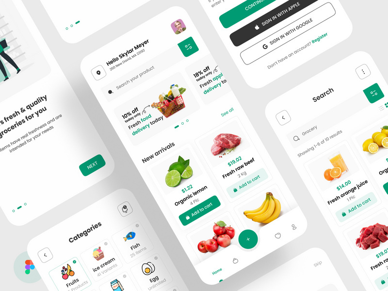 Grocery - Mobile UI Kit V2