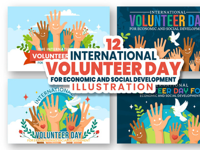 12 International Volunteer Day Illustration