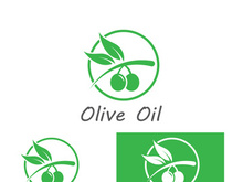 Branched olive fruit logo with creative idea.