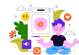 10 Mental Wellness Apps Illustration
