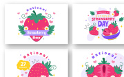 10 National Strawberry Day Illustration