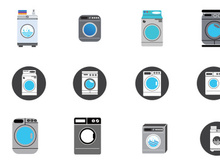 Washing machine Logo Icon Symbol vector