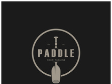 simple paddle logo,design for surfing,rafting,canoe,boat,surfing and rowing equipment business,vector