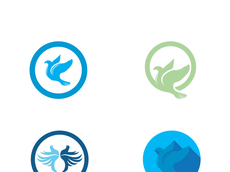 Dove bird logo vector design illustration