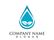 Blue water drop vector logo icon illustration images