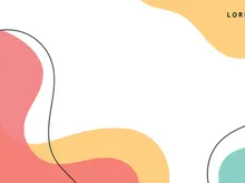 Hand drawn minimalist fluid shapes background