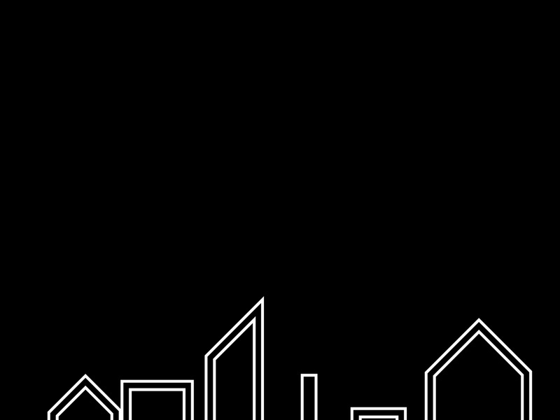 Modern city line buildings logo icons template