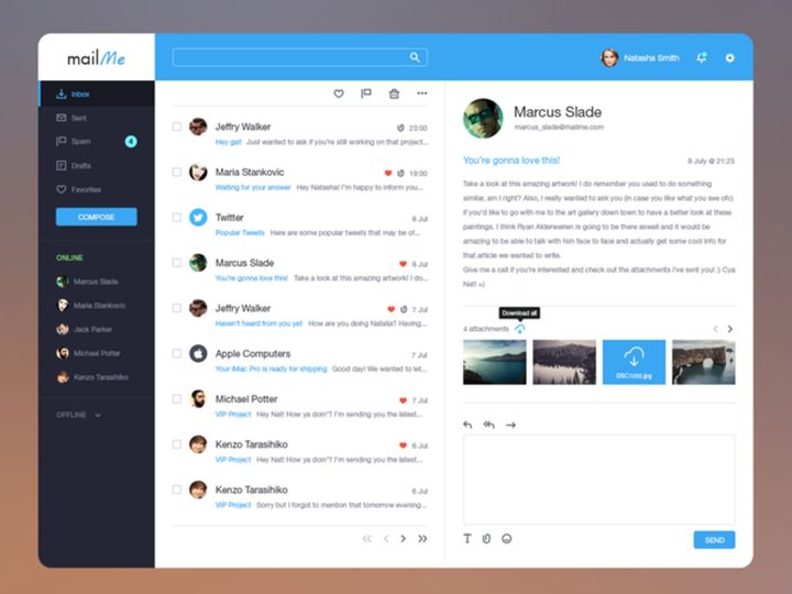 Email client template