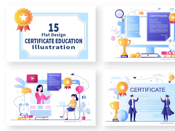 15 Certificate Document Illustration