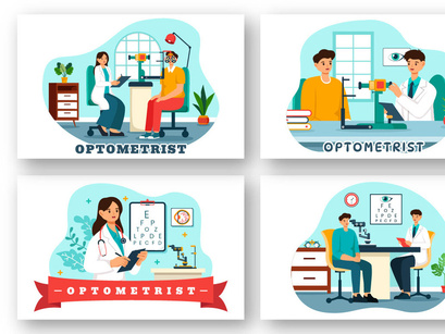 9 Optometrist Illustration