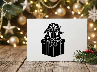 Festive Christmas Gift Boxes with Ribbons and Bow Decorations