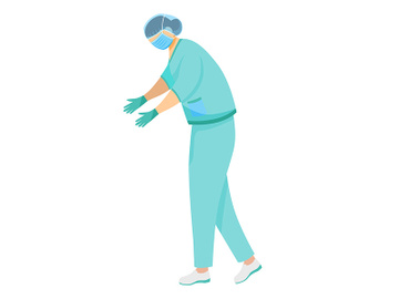 Surgical assistant flat vector illustration preview picture