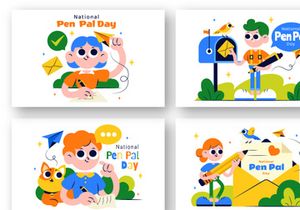 8 National Pen Pal Day Illustration