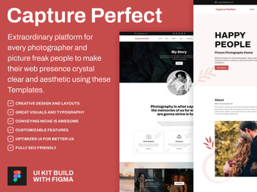 Capture Perfect - Photography Portfolio Website UI Kit preview picture