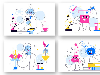 10 Scientific Experiments Illustration