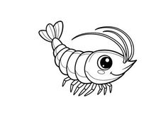 Cute cartoon squid smiling vector illustration flat design