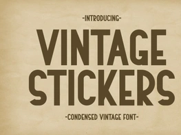 Vintage Stickers - Condensed Font preview picture