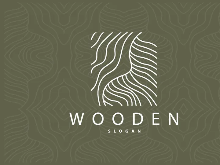 Wood Logo, Wood Fiber Bark Layer Vector