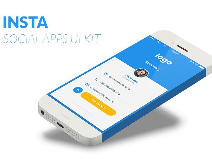 Insta Mobile Apps Free UI Kit