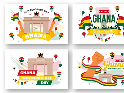 12 Ghana Independence Day Illustration