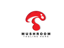 Mushroom Logo Design, Illustration of Cooking Ingredients, Vector Brand of Various Food Products