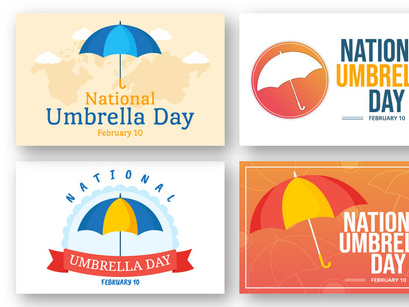 13 National Umbrella Day Illustration