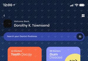 Dentist Appointment Mobile App Dark Version