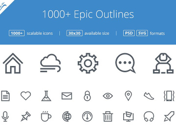 1000+ Epic Outline icons preview picture