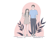 Portrait Couple, Hand drawn illustrations