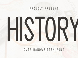 History - Cute Handwritten Font preview picture