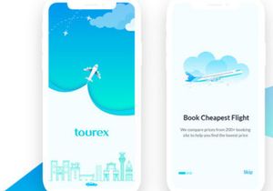 Tourex: Flight booking app design template