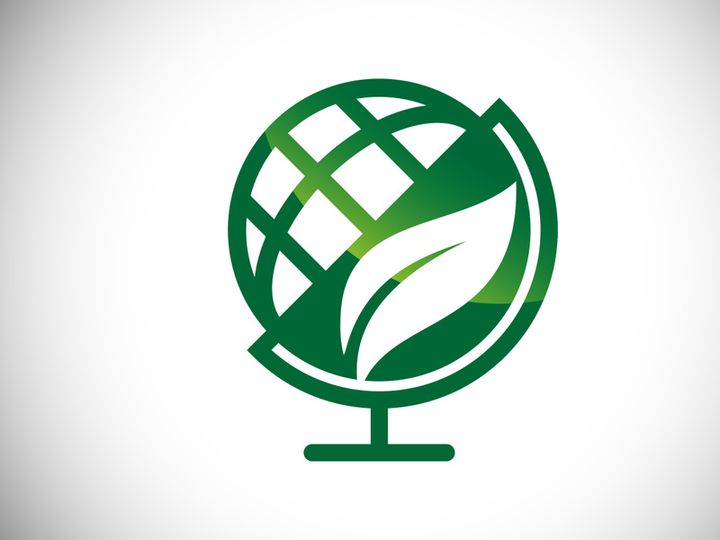 Earth logo design template. Globe icon sign symbol