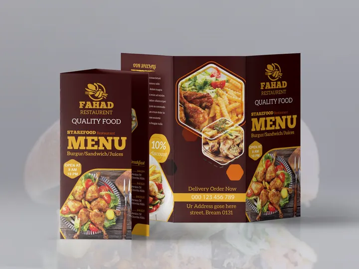 Fast Food Trifold Brochure