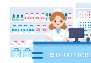 11 Drug Store Illustration